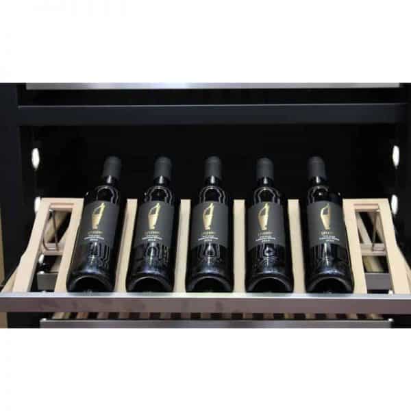 מקרר יין 270 בקבוקים 2 אזורי קירור מקצועי מפואר מדחס. דגם VI300D